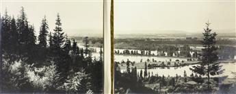 (PANORAMA) l.c. henrichsen A 14-part panorama titled Portland, Oregon, From Heights West of the City Looking East.